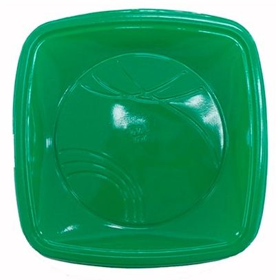 Prato Quadrado 15cm Verde Escuro 10 Unidades