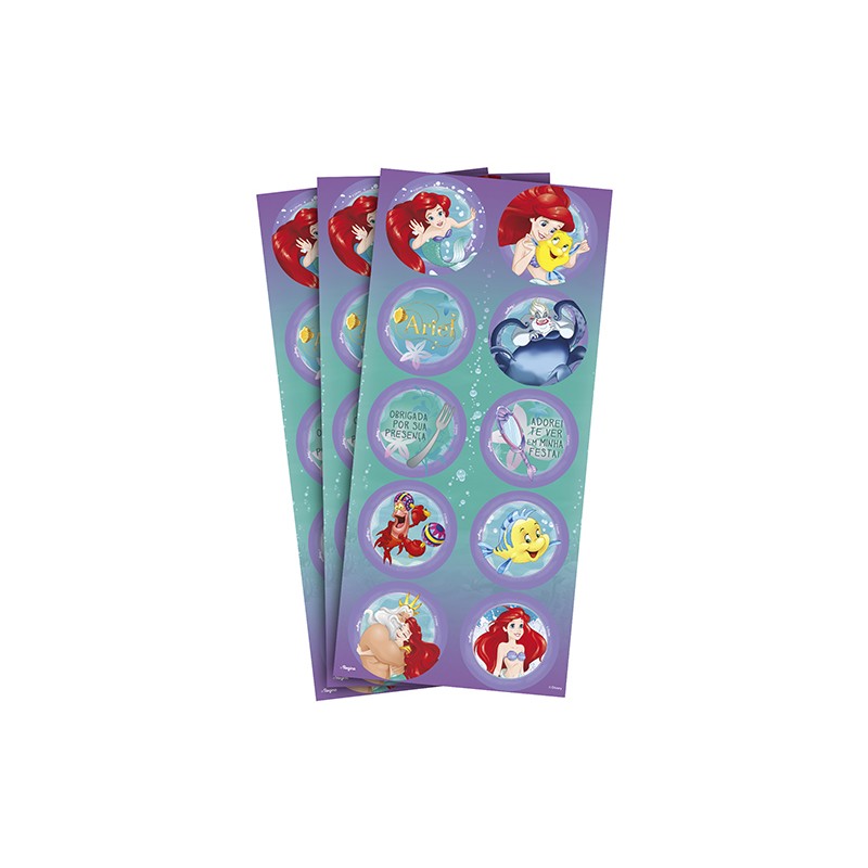Adesivo Decorativo Redondo Ariel 03 cartelas