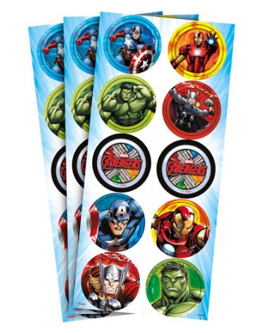Adesivo Avengers Animated 30 Unidades