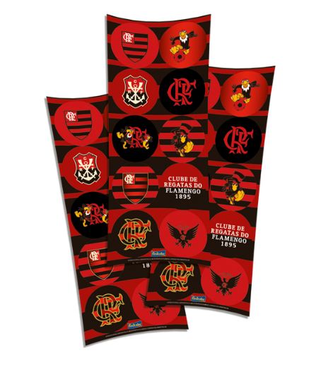 Adesivo Flamengo 30 Unidades