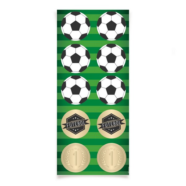 Adesivo Futebol 30 Unidades