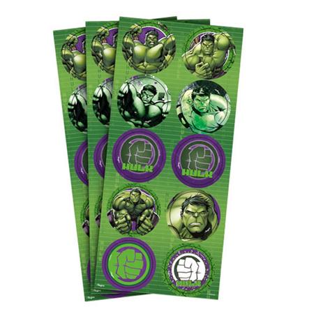 Adesivo Hulk Animao 30 Unidades