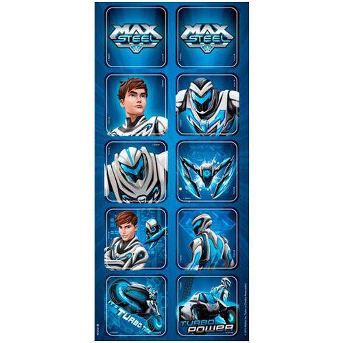 Adesivo Decorativo New Max Steel 30 Unidades