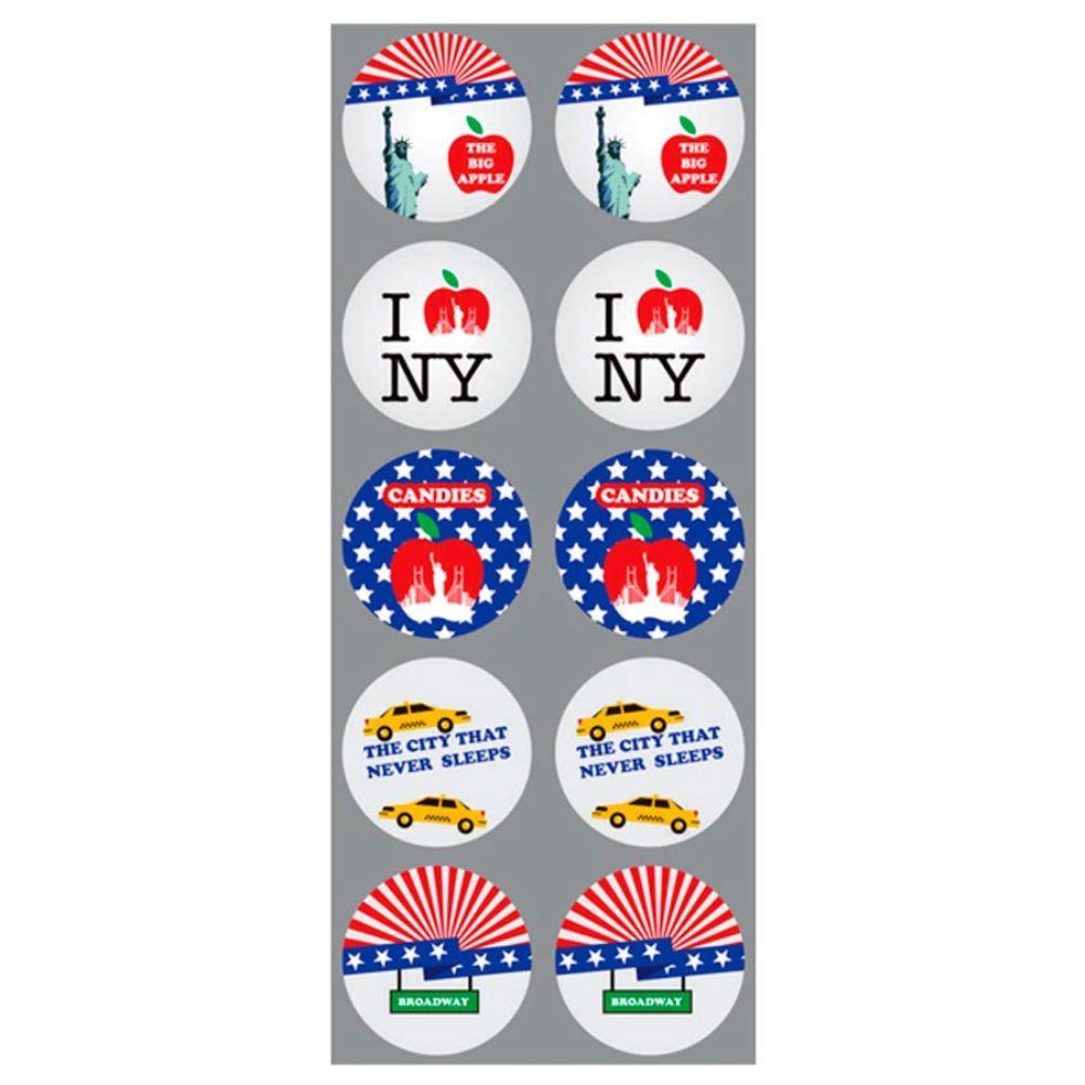 Adesivo Nova York 30 Unidades