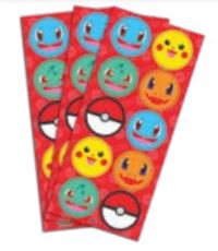 Adesivo Redondo Pocket Monster 30 Unidades