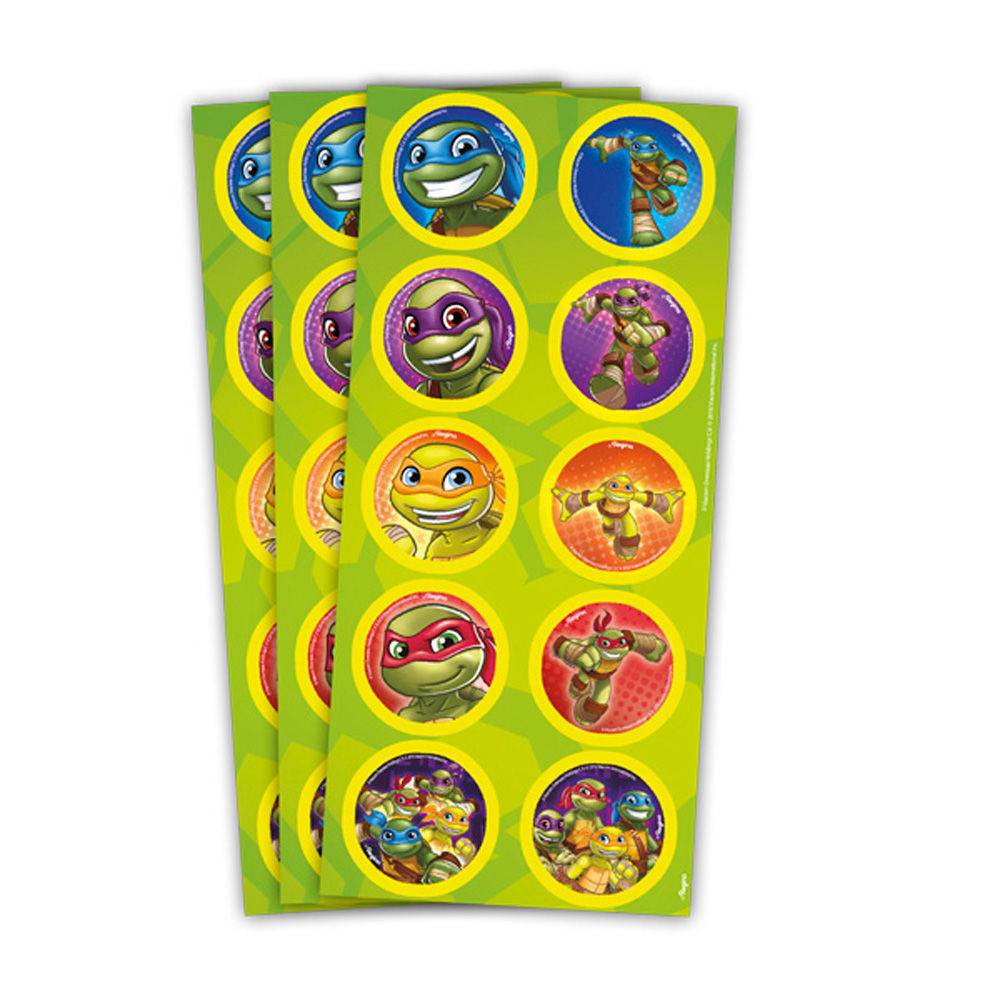 Adesivo Tartarugas Ninjas Kids 30 Unidades