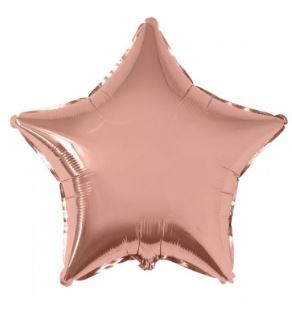 Balo 20 Polegadas Estrela Rose Gold Metalizado Unidade