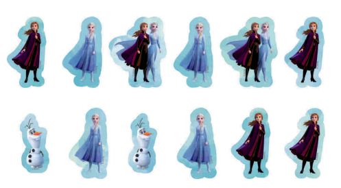 Aplique Impresso Frozen 2 3x5,5cm 12 unidades