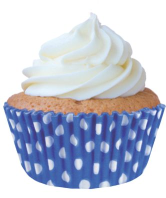 Forma Mini Cupcake Greasepel N2 Azul Com Bolinha