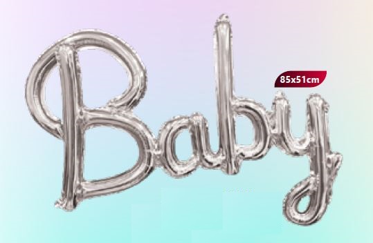 Balo Metalizado 85 cm Baby Prata Unidade