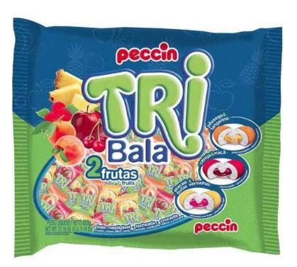 Bala Mastigvel Peccin Tribala 2 Frutas