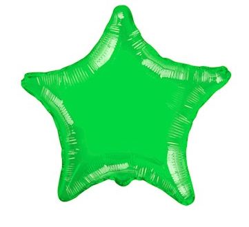 Balo 18 Polegadas Metalizado Estrela Verde Limo Unidade