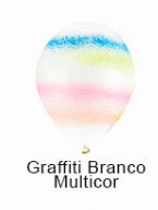 Balo Graffiti Branco Multcolor 10 Pol 12 Unidades