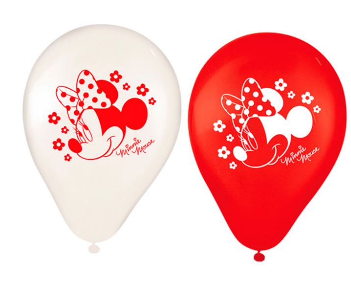 Balo Minnie Vermelha n9 Ltex 25 Unidades