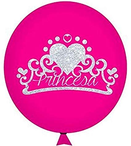 Balao N11 Reinado Princesa Glitter 12 Unidades