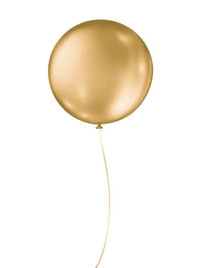 Balo N5 Redondo Metallic Dourado 25 Unidades