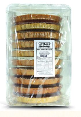 Base Torta Doce 3cm All Bread 25 Unidades (APENAS RETIRADA EM LOJA)