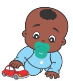 Painel Beb Menino Negro Com Carrinho