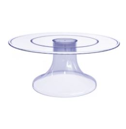 Boleira Cone Lisa 32cm Transparente Unidade