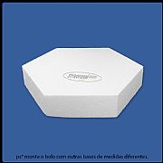 Bolo Falso Isopor Sextavado 150 x 100 mm