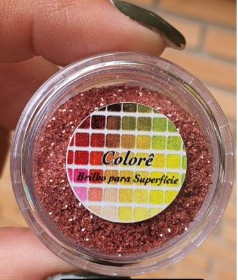 Corante Colore Brilho Para Superfcie 2g Rose Gold Unidade