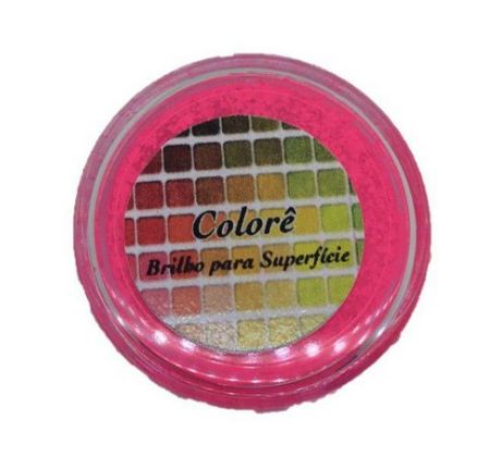 Corante Colore Brilho Para Superfcie 2g Rosa Claro Fluorescente