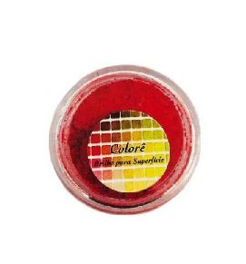 Corante Colore Brilho Para Superfcie 2g Vermelho Fluorescente