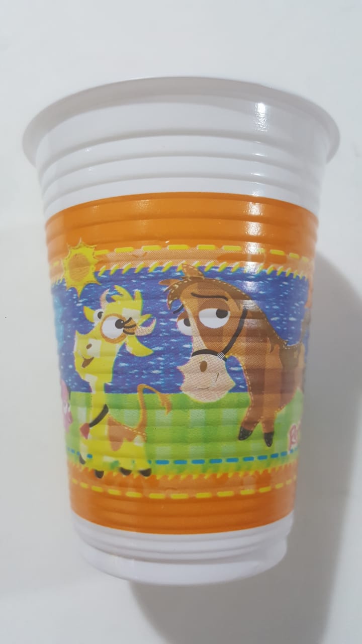 Copo Fazendinha Disney 08 Unidades
