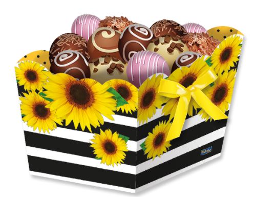 Cachepot Girassol 10x10x8cm 08 unidades