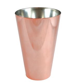 Vaso Acrlico Tulipa 21x13 Metalizado Rose Unidade