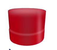 Caixa Redonda 15x15 Vermelho Unidade