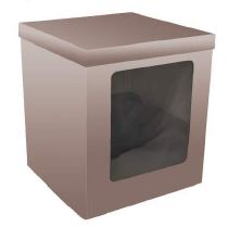 Caixa Bolo Alto 23x23x25 Metalizado Rose Unidade
