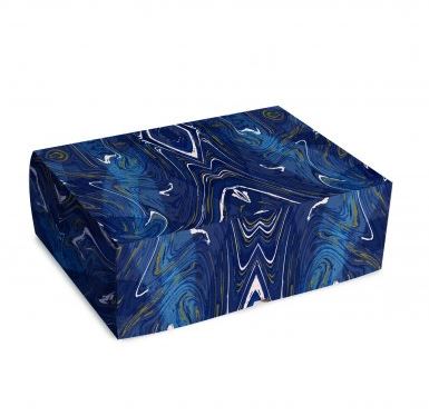 Cesta Na Caixa Mrmore Azul 33x23x10 Unidade