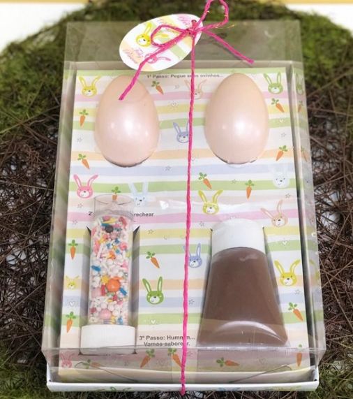 Caixa Pscoa Kit Confeiteiro Coelhos Coloridos Unidade