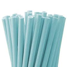 Canudo De Papel Azul Beb 20 Unidades
