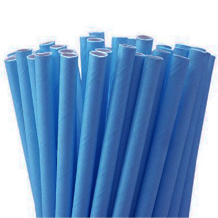 Canudo De Papel Azul Escuro 20 Unidades