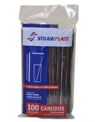 Canudo Sachet 5mm Preto 100 Unidades