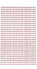 Cartela De Strass Redondo 4mm Rosa Unidade