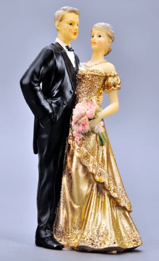 Casal Noivos Em Resina