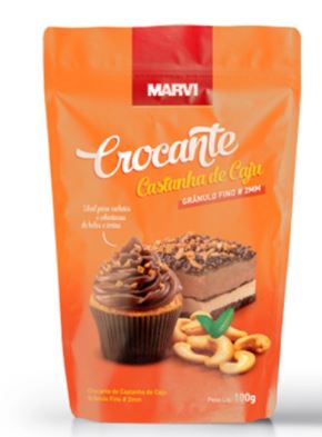 Crocante Castanha De Caju Fino 2mm 100g Marvi Unidade