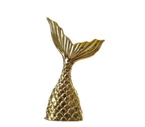 Frasco Plstico Cauda Sereia 8cm Dourado 12 Unidades