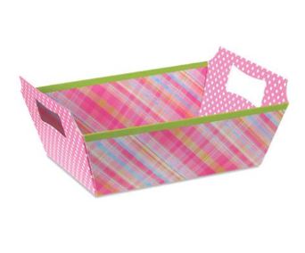 Cesta Carto 18,5x12,5x5,5cm Rosa 08 Unidades