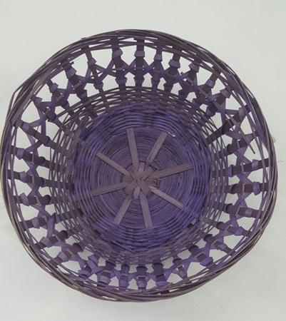 Cesta Palha Round Roxa Unidade