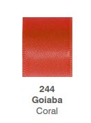 Fita Progresso Cetim 10m 22mm Cor 244 Goiaba Unidade