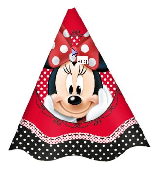Chapu Minnie Vermelha 08 Unidades