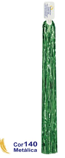 Chicote Metalizado Verde Bandeira Unidade