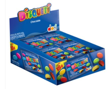 Confeito Disqueti 24x18g Unidade
