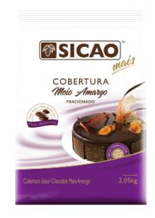 Cobertura Gotas De Chocolate Fracionado 2,05kg Sicao Meio Amargo Unidade