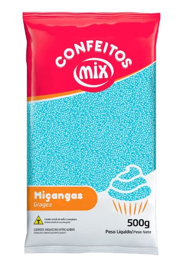 Confeito Mianga Mix 500g Azul Beb Unidade
