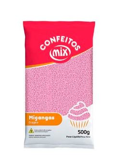 Confeito Mianga Mix 500g Rosa Beb Unidade